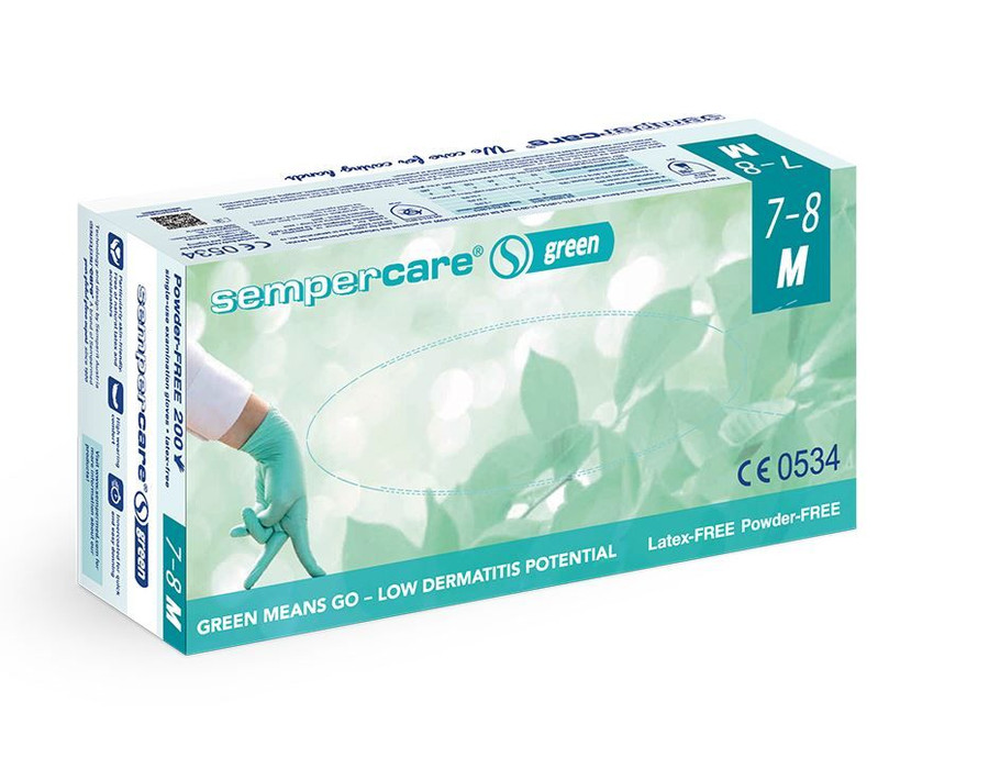 Image of Semper® GREEN, M-es méret, púdermentes nitril kesztyű, 200 db